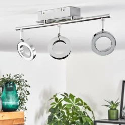 Plafonnier Altamahaw LED Argenté, 3 lumières