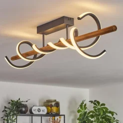 Plafonnier Alvarim LED Écru, Noir, 1 lumière
