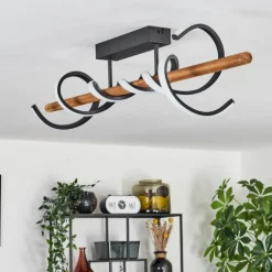 Plafonnier Alvarim LED Écru, Noir, 1 lumière