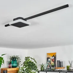 Plafonnier Amdal LED Noir, Blanc, 2 lumières