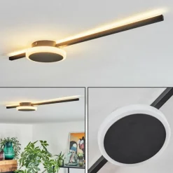 Plafonnier Amdal LED Noir, 2 lumières