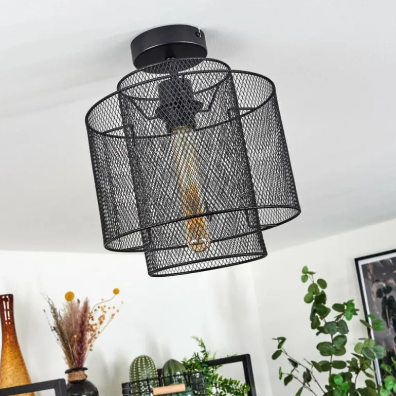 Plafonnier Amsoldingen Noir, 1 lumière