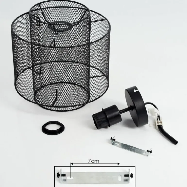 Plafonnier Amsoldingen Noir, 1 lumière