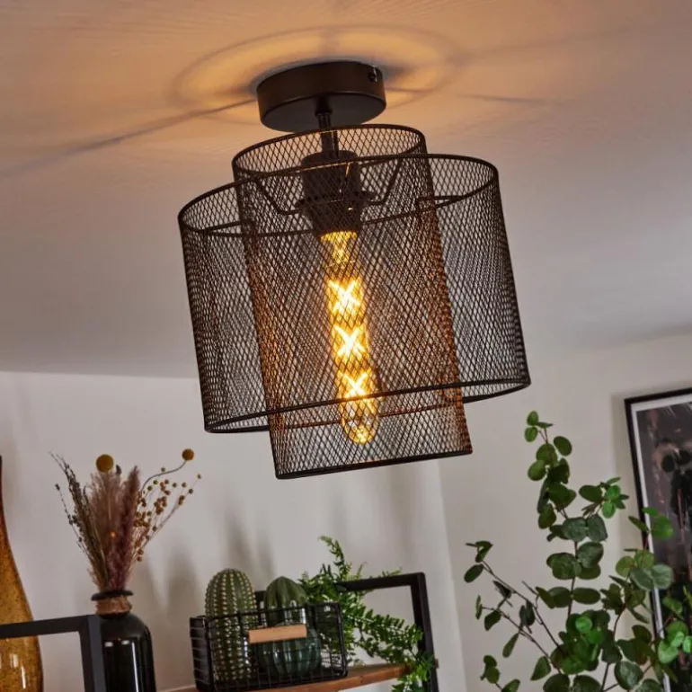 Plafonnier Amsoldingen Noir, 1 lumière