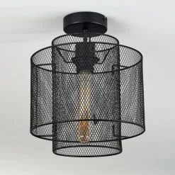 Plafonnier Amsoldingen Noir, 1 lumière