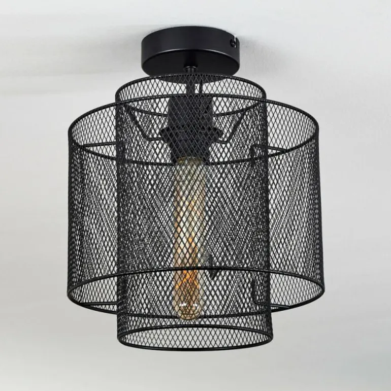 Plafonnier Amsoldingen Noir, 1 lumière