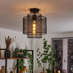 Plafonnier Amsoldingen Noir, 1 lumière