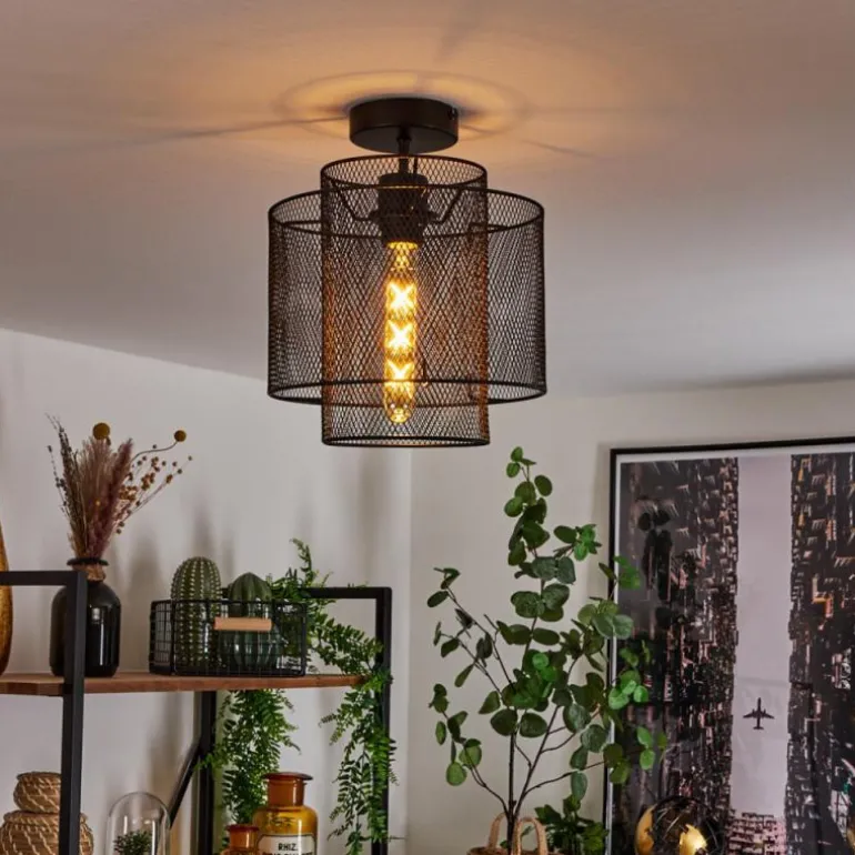 Plafonnier Amsoldingen Noir, 1 lumière