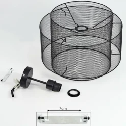 Plafonnier Amsoldingen Noir, 1 lumière