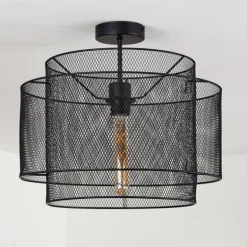 Plafonnier Amsoldingen Noir, 1 lumière