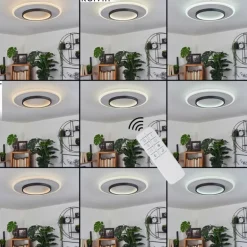 Plafonnier Andelfingen LED Blanc, 1 lumière, Télécommandes