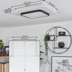 Plafonnier Andelfingen LED Blanc, 1 lumière, Télécommandes