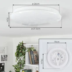 Plafonnier Antigo Blanc, 1 lumière