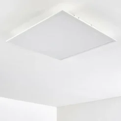 Plafonnier Antria LED Blanc, 1 lumière, Télécommandes, Changeur de couleurs