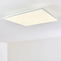 Plafonnier Antria LED Blanc, 1 lumière, Télécommandes, Changeur de couleurs