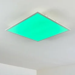 Plafonnier Antria LED Blanc, 1 lumière, Télécommandes, Changeur de couleurs