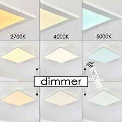 Plafonnier Antria LED Blanc, 1 lumière, Télécommandes, Changeur de couleurs