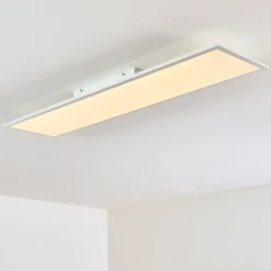 Plafonnier Antria LED Blanc, 1 lumière, Télécommandes, Changeur de couleurs
