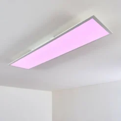 Plafonnier Antria LED Blanc, 1 lumière, Télécommandes, Changeur de couleurs