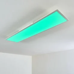 Plafonnier Antria LED Blanc, 1 lumière, Télécommandes, Changeur de couleurs