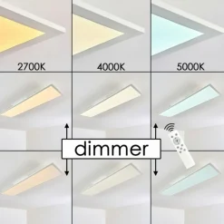 Plafonnier Antria LED Blanc, 1 lumière, Télécommandes, Changeur de couleurs