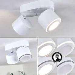 Plafonnier Appleton LED Blanc, 2 lumières