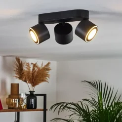 Plafonnier Appleton LED Noir, 3 lumières