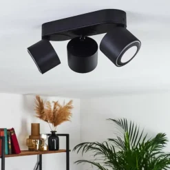 Plafonnier Appleton LED Noir, 3 lumières