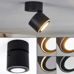 Plafonnier Appleton LED Noir, 1 lumière