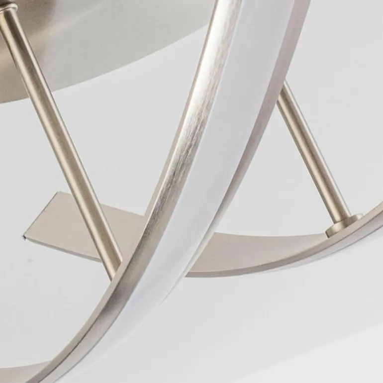 Plafonnier Aranu LED Acier inoxydable, Nickel mat, 2 lumières