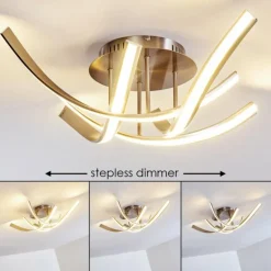 Plafonnier Aranu LED Nickel mat, 4 lumières