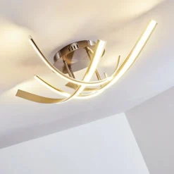 Plafonnier Aranu LED Nickel mat, 4 lumières