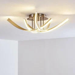 Plafonnier Aranu LED Nickel mat, 4 lumières