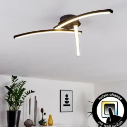 Plafonnier Aringa LED Noir, 1 lumière