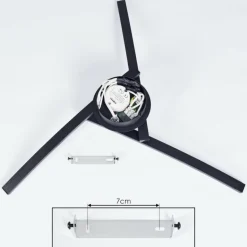 Plafonnier Aringa LED Noir, 1 lumière