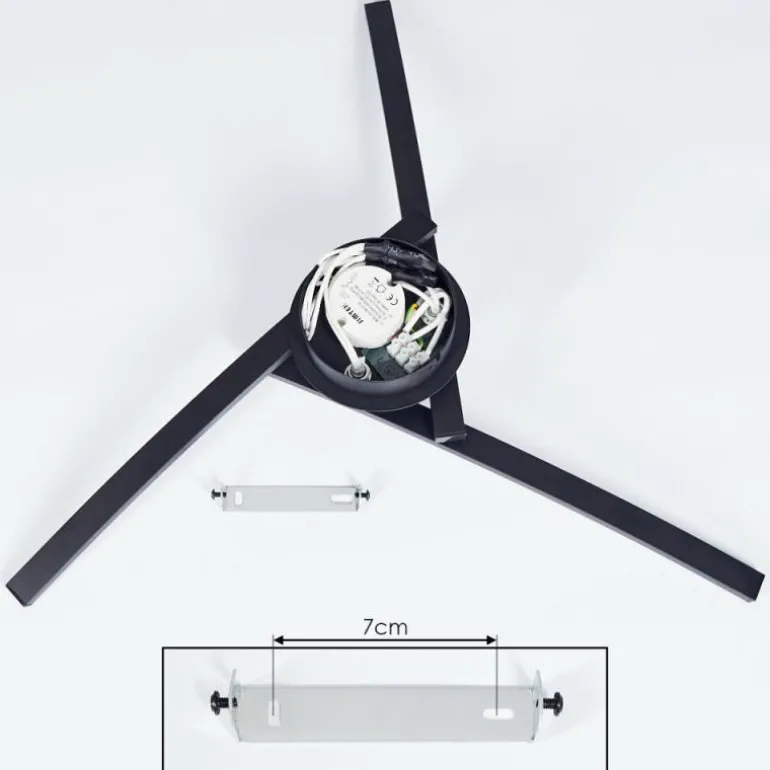 Plafonnier Aringa LED Noir, 1 lumière