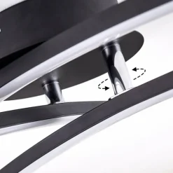 Plafonnier Aringa LED Noir, 1 lumière