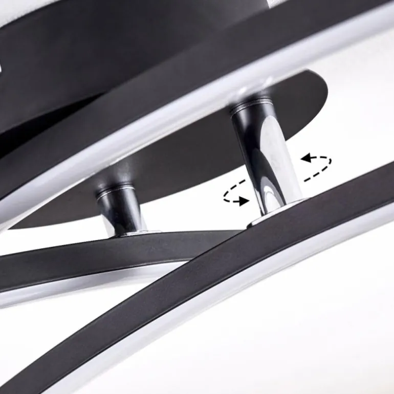 Plafonnier Aringa LED Noir, 1 lumière