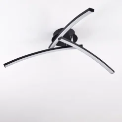 Plafonnier Aringa LED Noir, 1 lumière