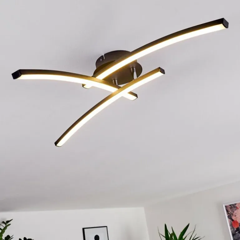 Plafonnier Aringa LED Noir, 1 lumière