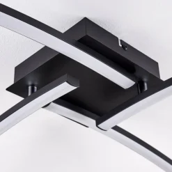 Plafonnier Aringa LED Noir, 1 lumière