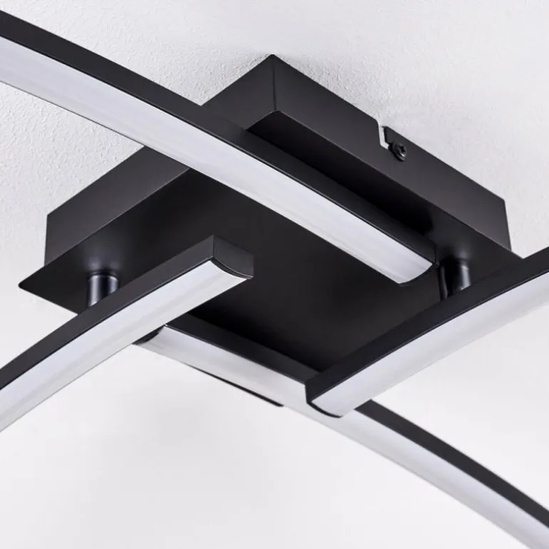 Plafonnier Aringa LED Noir, 1 lumière