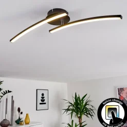 Plafonnier Aringa LED Noir, 1 lumière