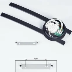 Plafonnier Aringa LED Noir, 1 lumière