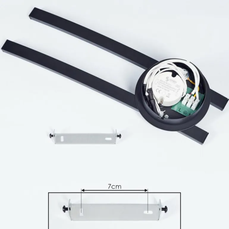 Plafonnier Aringa LED Noir, 1 lumière