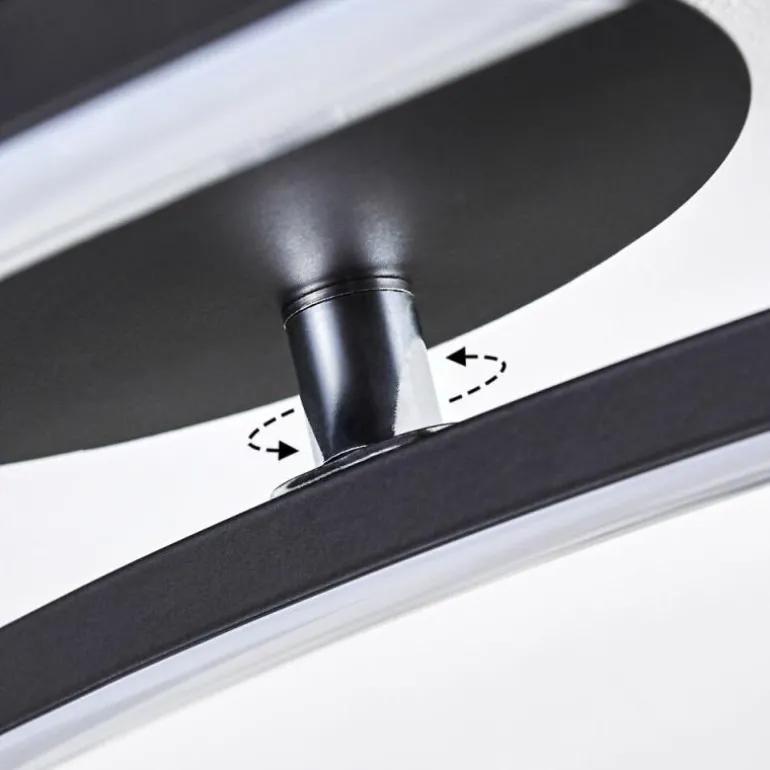 Plafonnier Aringa LED Noir, 1 lumière