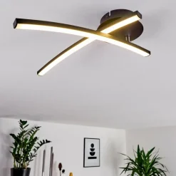 Plafonnier Aringa LED Noir, 1 lumière