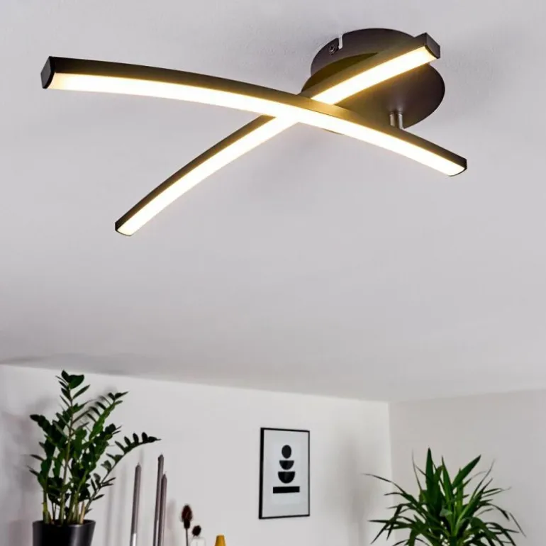 Plafonnier Aringa LED Noir, 1 lumière