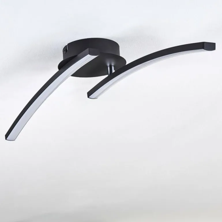 Plafonnier Aringa LED Noir, 1 lumière