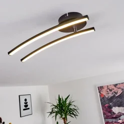 Plafonnier Aringa LED Noir, 1 lumière